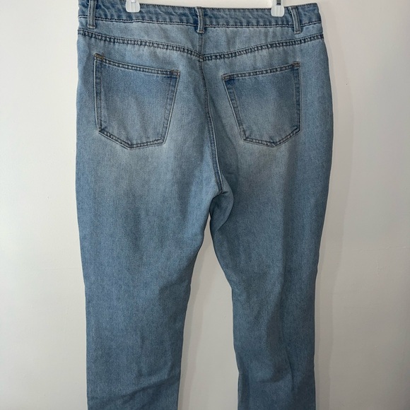 Refuge Denim Distressed Blue Boyfriend Jeans - Picture 3 of 3